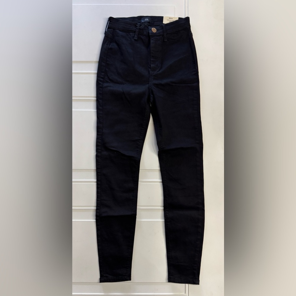 Kaia River Island NWT High Rise Disco Black Skinny Jeans Womens Size 8R